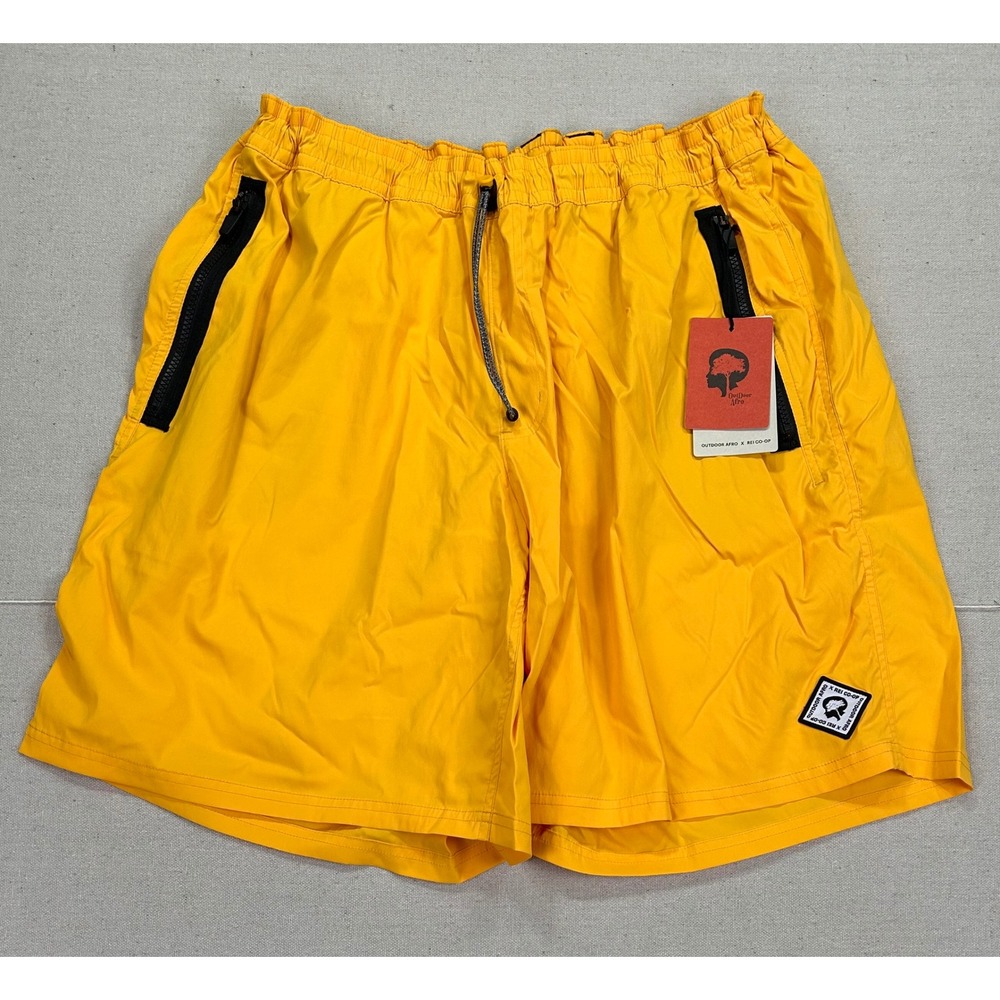 Outdoor Afro x REI Co-op Men's XXL Trail Shorts Shoreline Gold Yellow MWTs